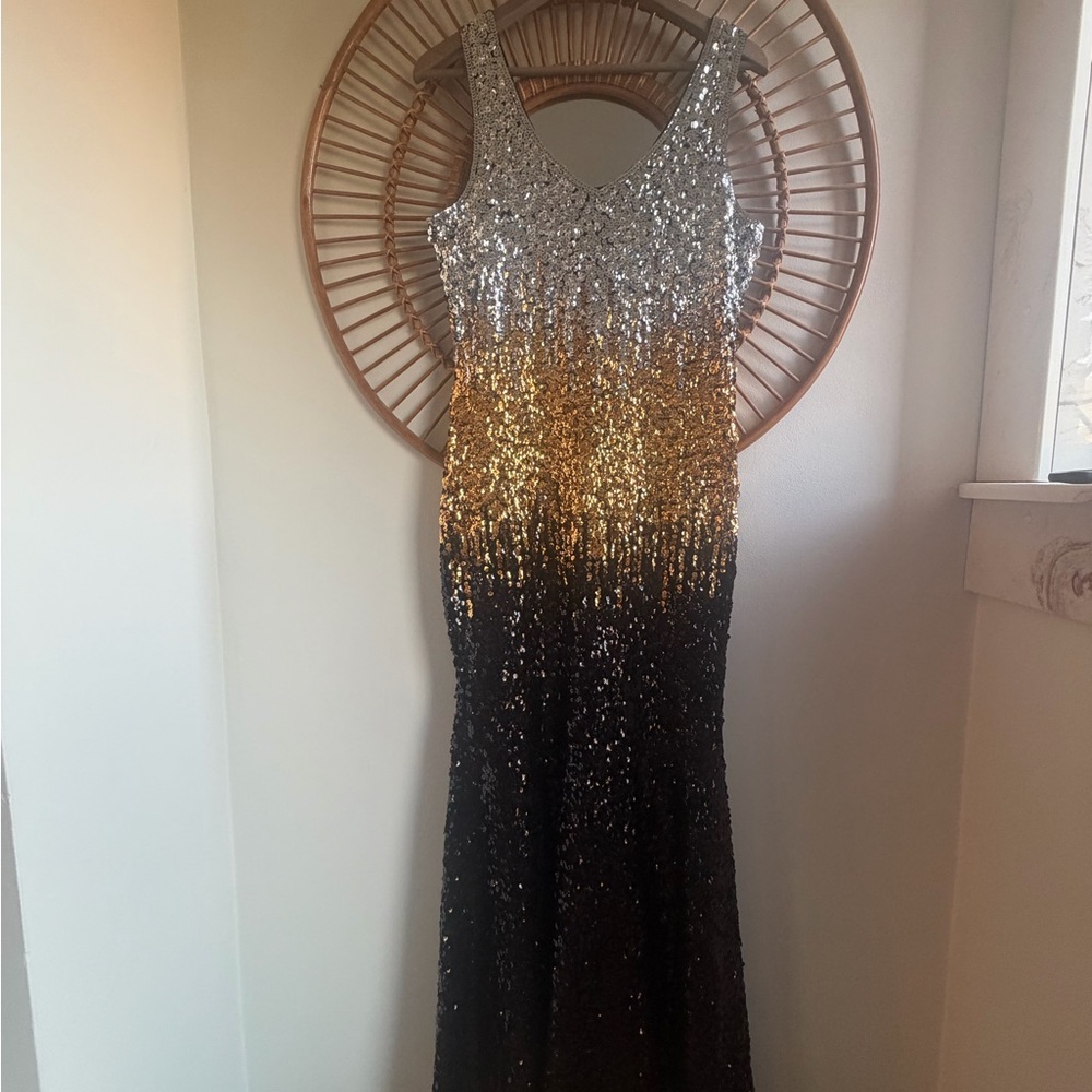 Sequin Ombre Prom  Dress